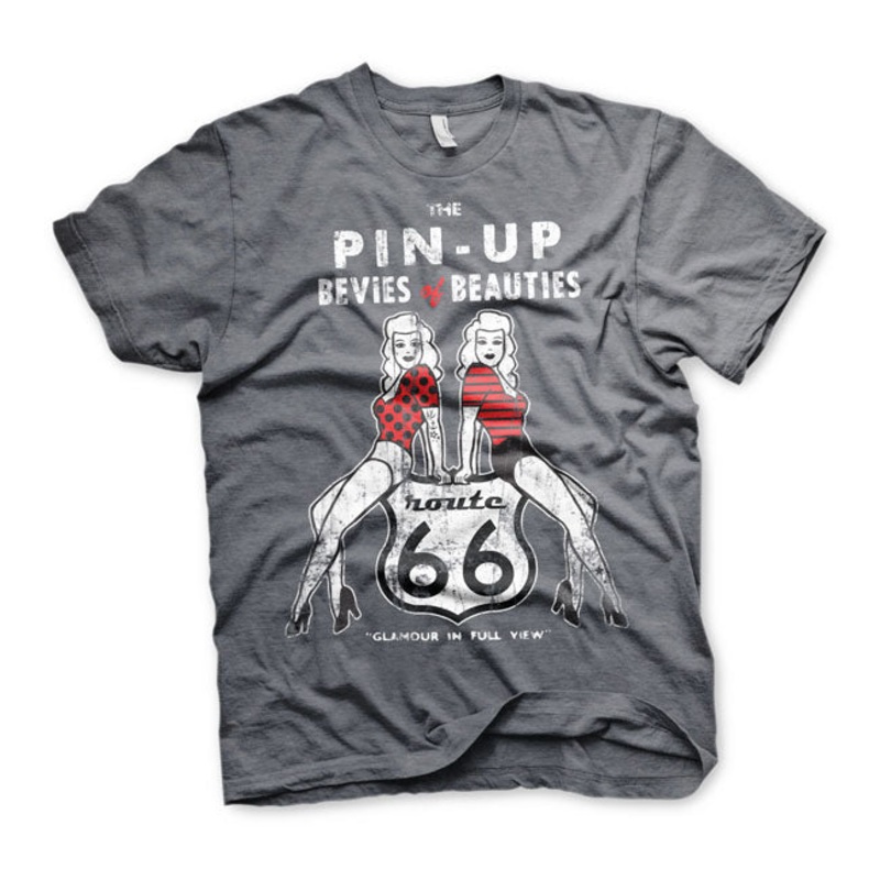 Route 66 Pin-Ups T-Shirt Dark Heather