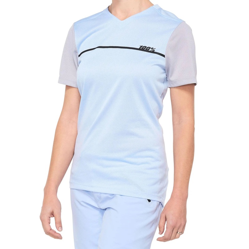100% Ridecamp Ladies Jersey Powder Blue / Grey