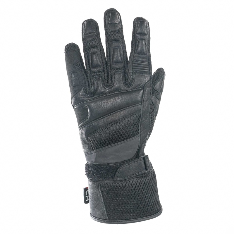 Bike It ”Triple Black Air” Summer Motorcycle Glove – Large