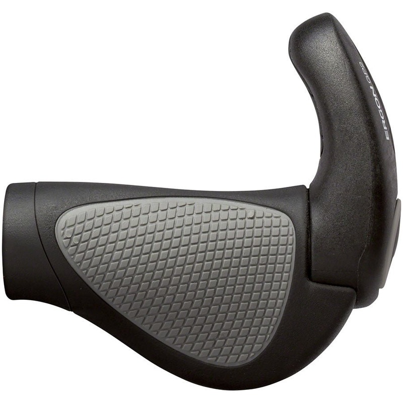 Ergon GP2 Gripshift Grips – Small Black/Gray