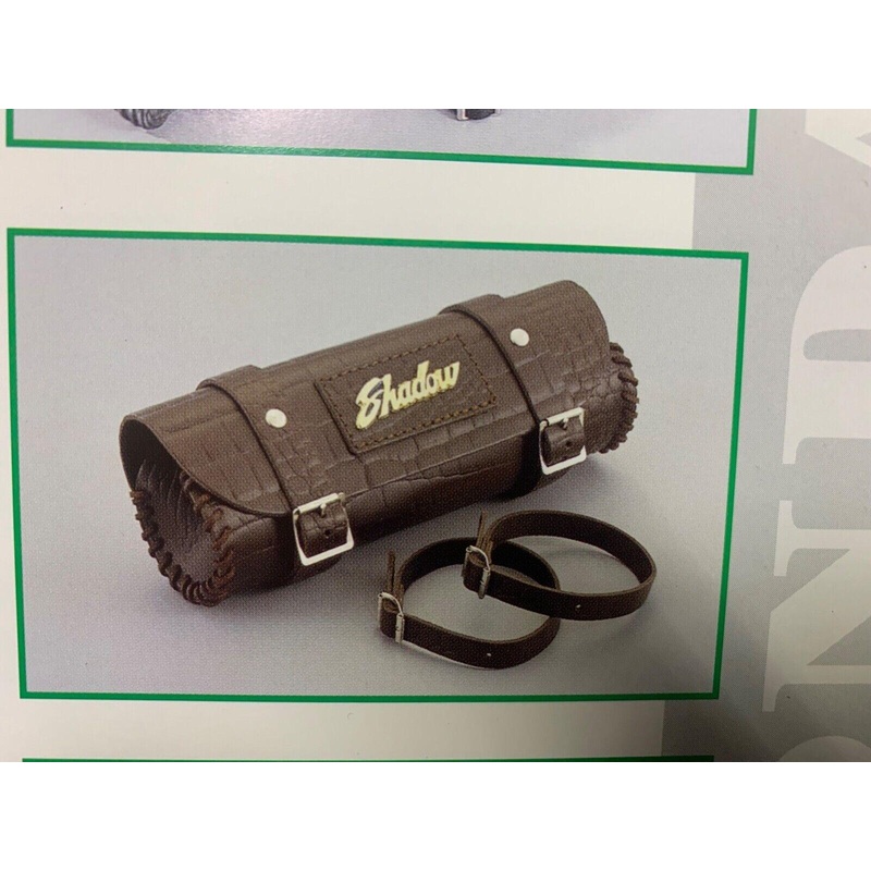 Honda  VT Shadow  leather tool roll  Highway Hawk fork mount with straps   VT600 VT750 VT1100 vtx1300 VTX1800 VT800 VT700