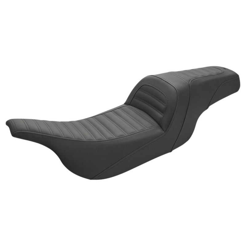 SADDLEMEN – Slim Roll & Pleat Seat – Black – 97-07 FLHT/ FLTR