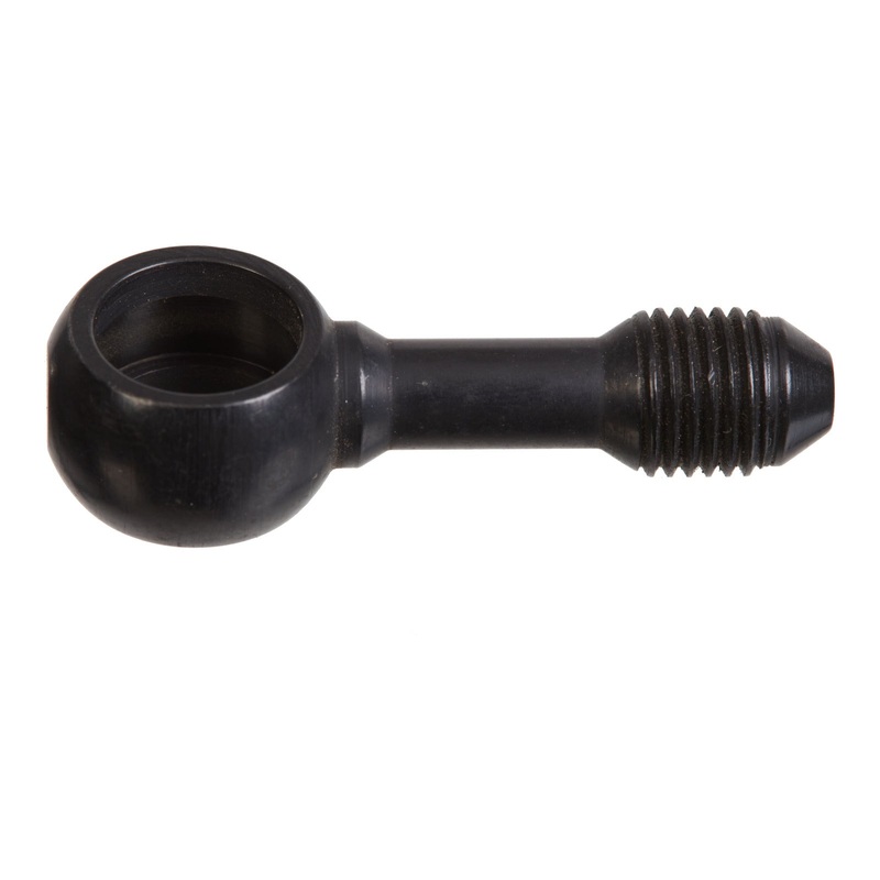 Whites Brake – 11mm (7/16″) Banjo – Straight Steel Black