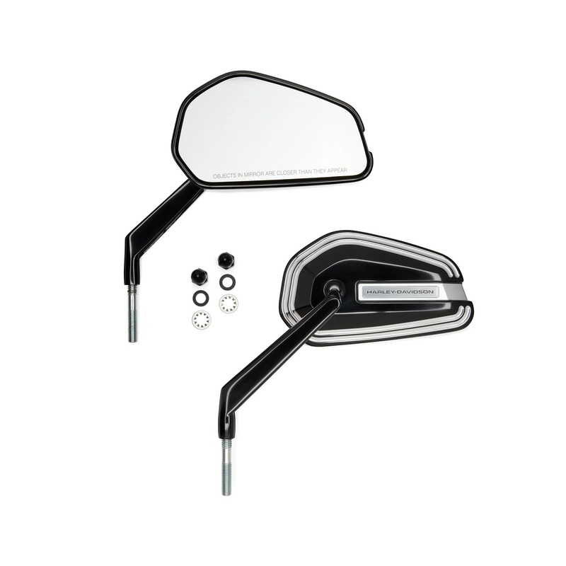 Harley Davidson 56000305a Empire Mirrors KIT, 56000305a MIR,BLK EDGE CUT