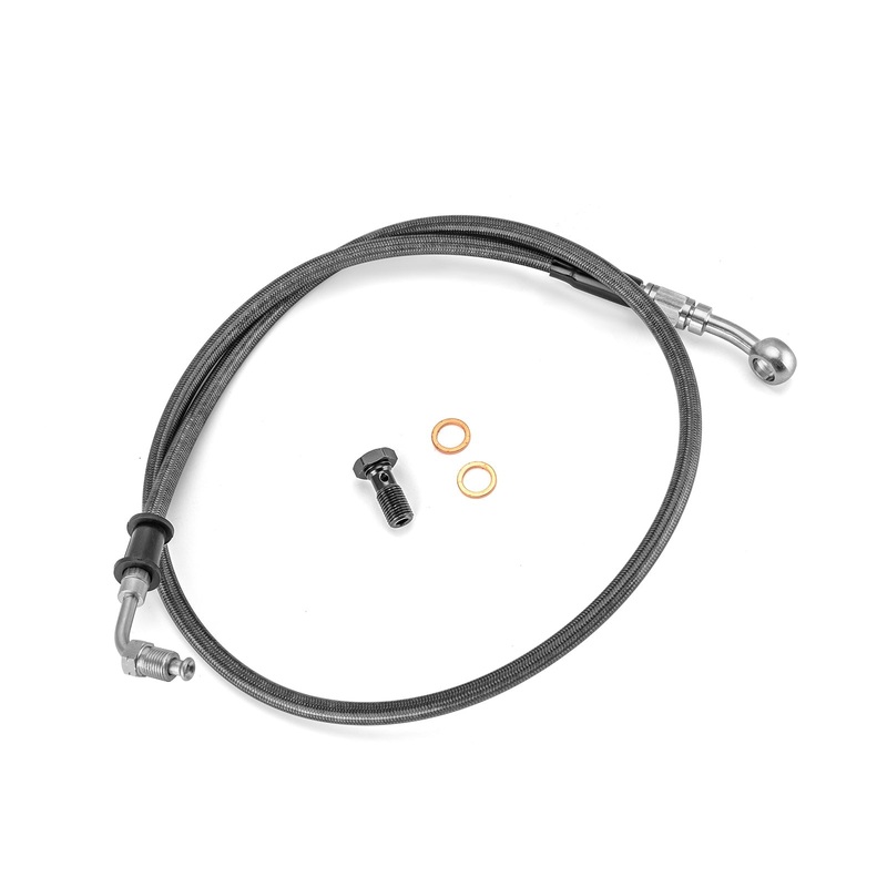 2018-2024 Softail Heritage Classic 114/Classic 38″ Extended Length Stainless Steel ABS Upper Hydraulic Front Brake Line Kit for 16″-18″ Handlebar