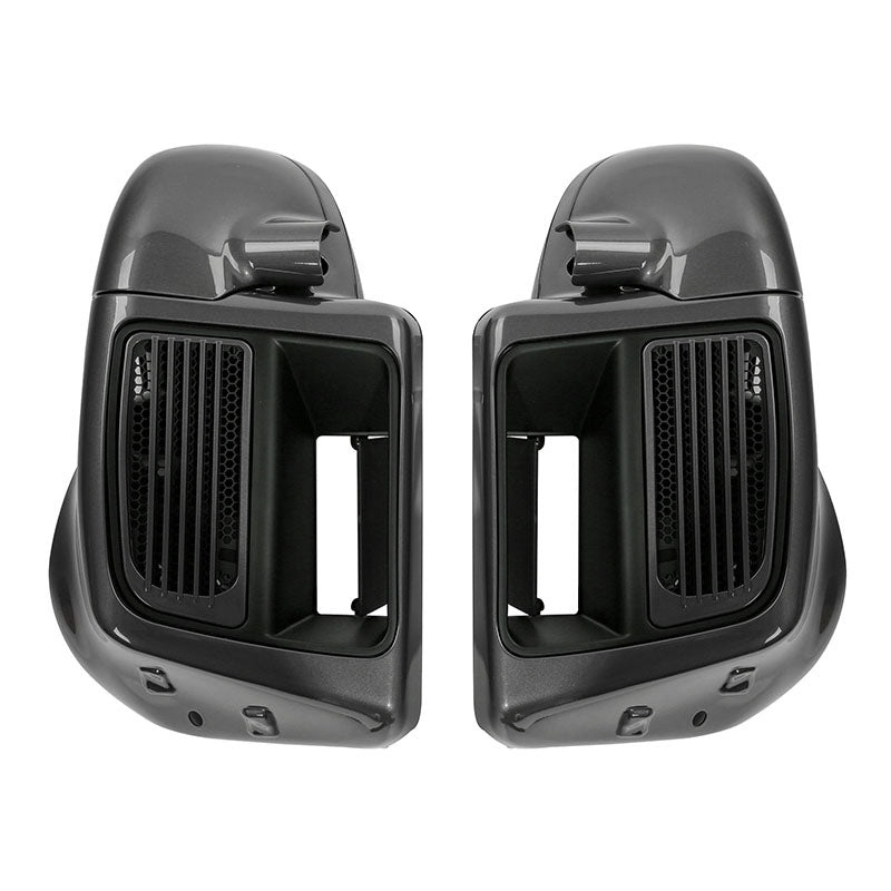 HR3 Industrial Gray Vented Lower Fairing Kit For Harley Touring Models 2014-2023 (Fits water cooled models)