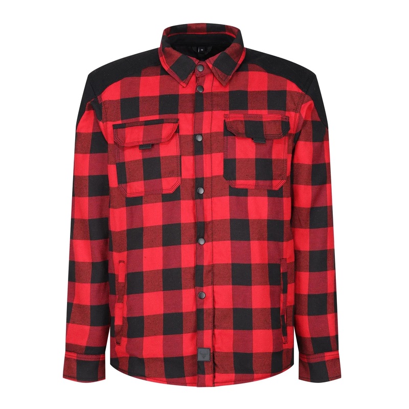 MotoBull Woody Flannel Textile Jacket Red