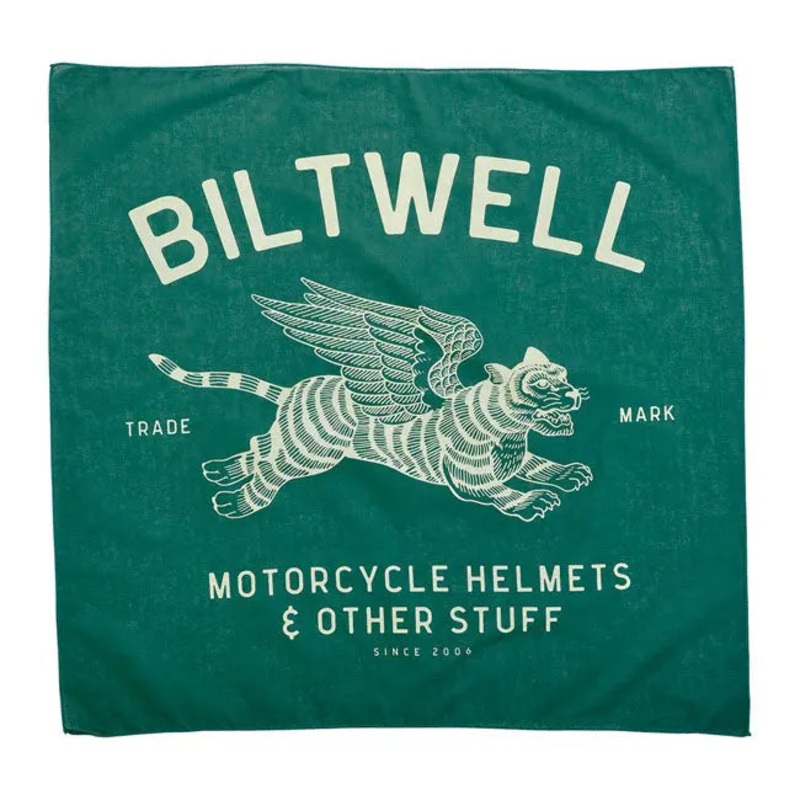 Biltwell Tiger Bandana Green