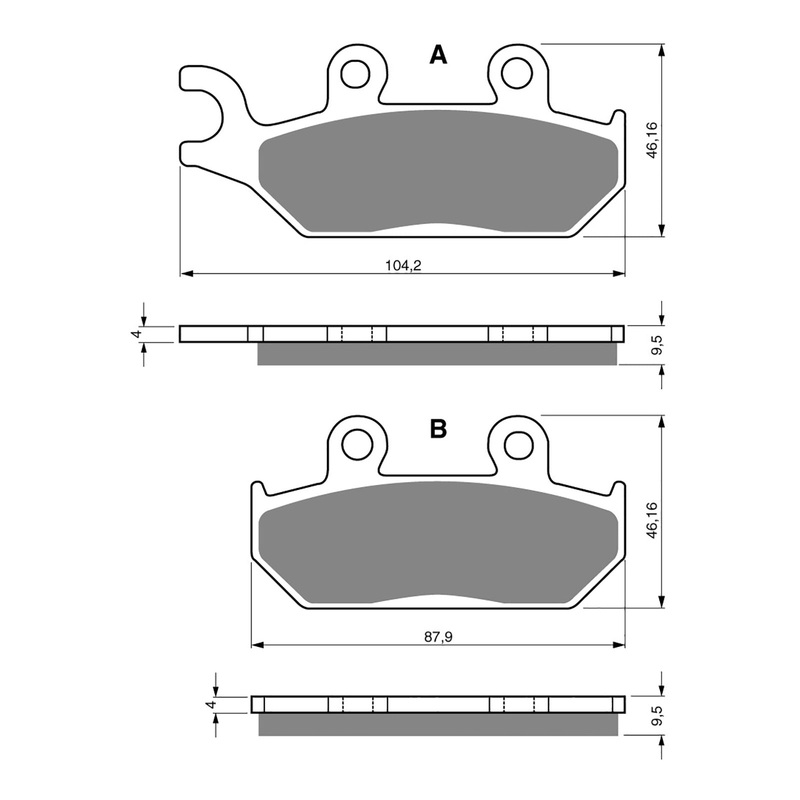 GOLDfren Brake Pads Off-Road Racing GF033 – K5 (PR58)