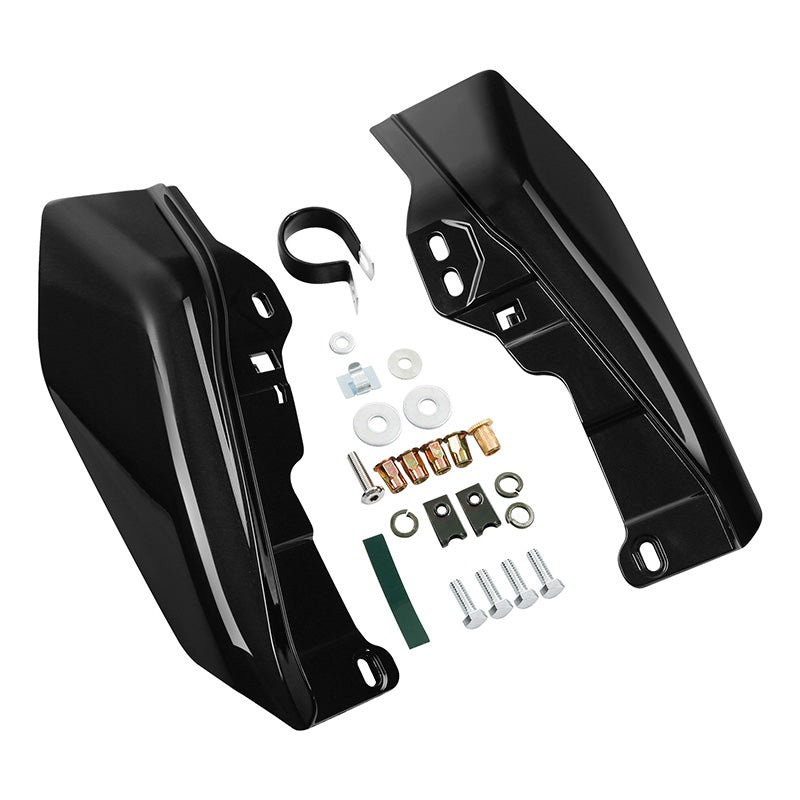 HR3 Dark Slate Candy / Arctic Black Mid-Frame Air Deflectors For Harley Touring and Trike Models 09-24