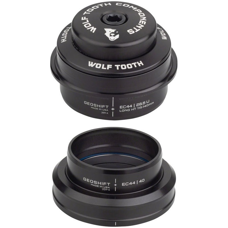 Wolf Tooth GeoShift Performance Angle Headset – 2 Deg Long EC44/EC44 Black