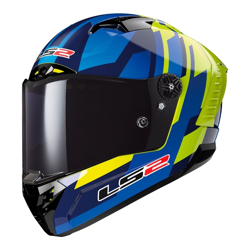 LS2 FF805C Thunder Carbon Gas Helmets – Blue / Hi-Vis Yellow 06