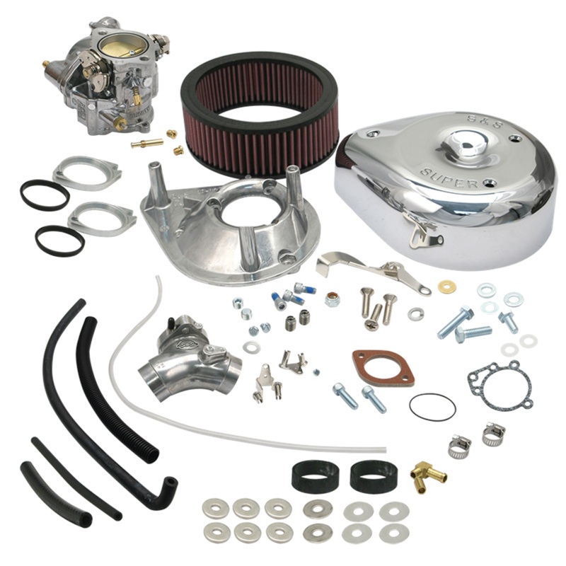 S&S Super E Carburetor Kit – Chrome – 84-92 Evolution Big Twin