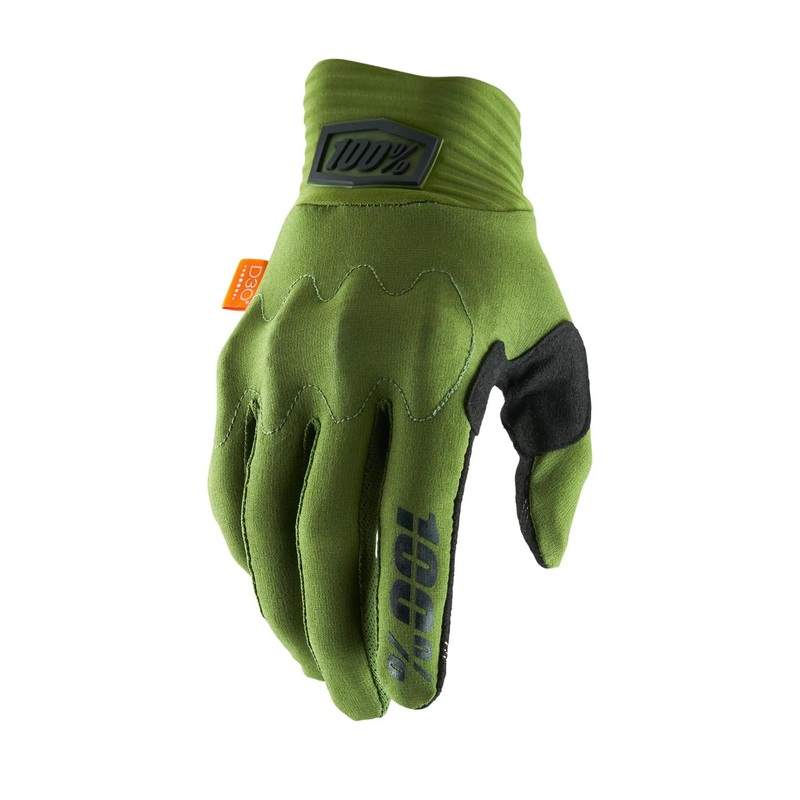 100% Cognito D30 Gloves Army Green / Black