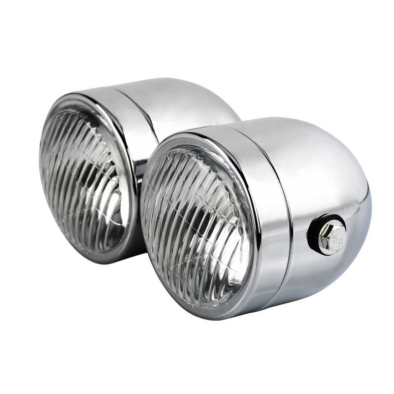 Universal Fit Motorcycle 3.5″ Twin Dual LED Headlight | Mactions