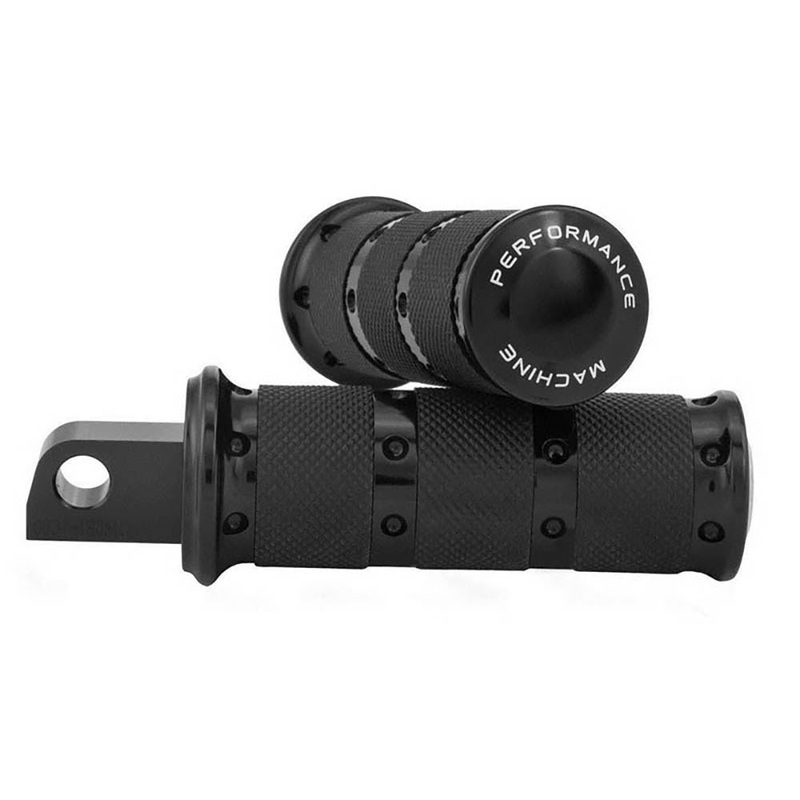 PM  XLS Footpegs with Universal Male Mount : BLACK