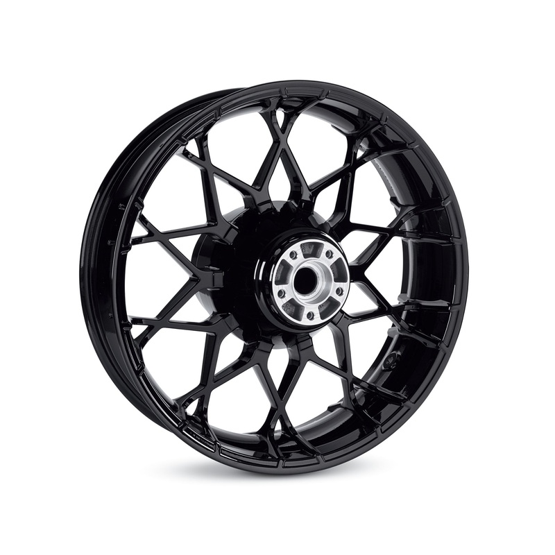 Harley Davidson 40900661 H-D Prodigy 18 in. Rear Wheel KIT,RR WHL,10X SPK,GBLK,18X5, | cast, without bearings and sleeve, 10X spoke, 18 in (gloss black)