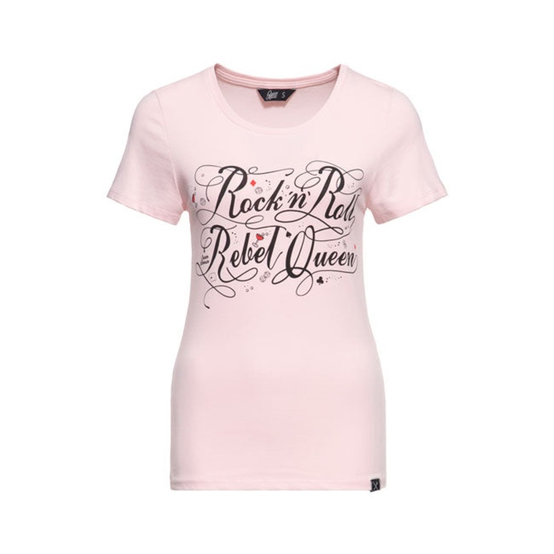 King Kerosin Queen Kerosin Rock’N Roll Queen Ladies T-Shirt Pink