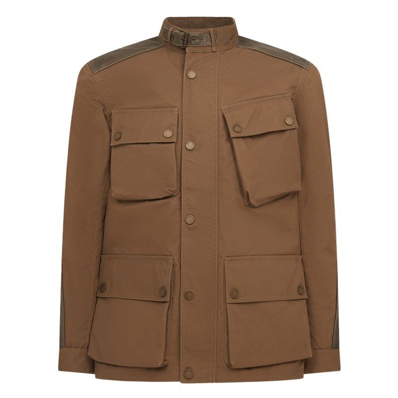 Belstaff Trackmaster Ultracore 8oz Dry Waxed Cotton Jacket Sand
