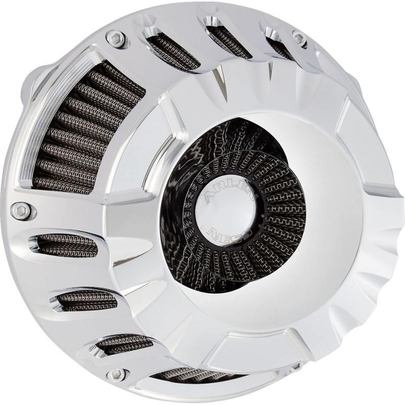 Deep Cut Inverted Series Air Cleaner, Chrome – 24+ Touring