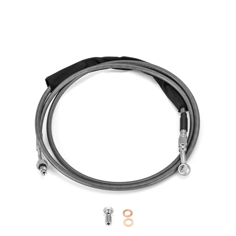 2013-2016 Harley CVO Touring 76″ Extended Length Stainless Steel Hydraulic Clutch Cable for 16″-18″ Handlebar