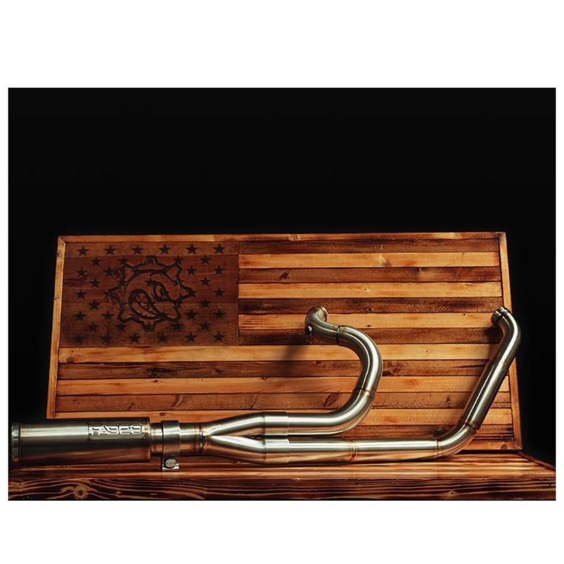 Fab 28 Stainless Exhaust with Canister Muffler For Harley ’17+ M8 Touring