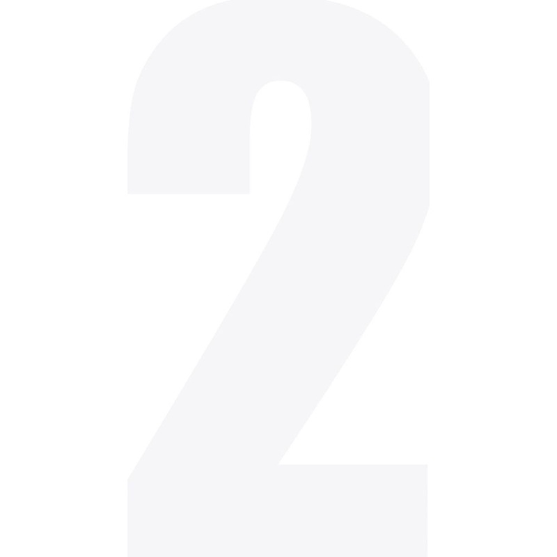 Bike It Race Numbers #2 Decal White