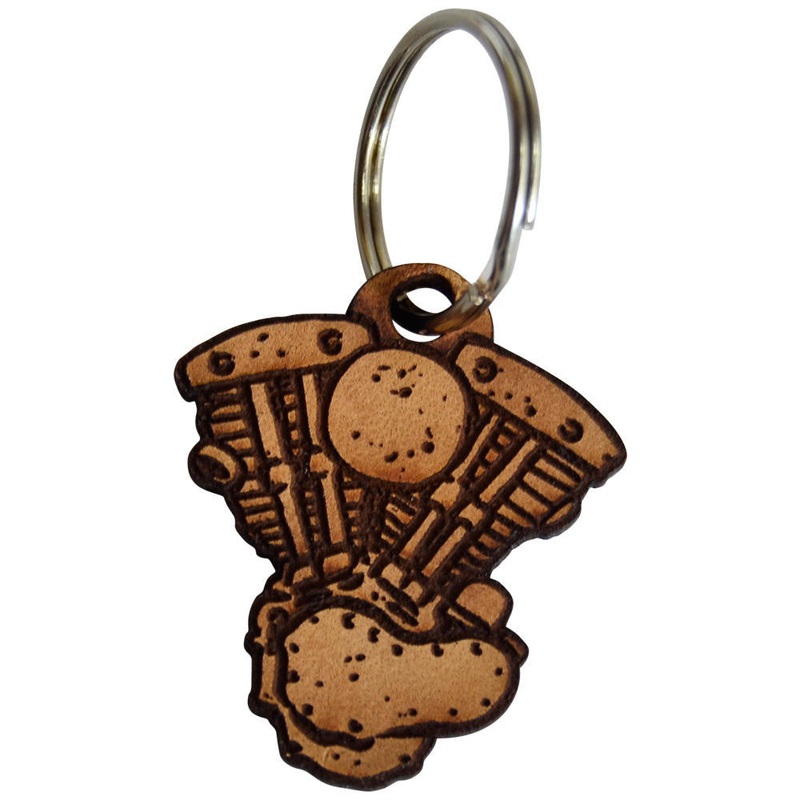 Generator Shovelhead Keychain – Leather