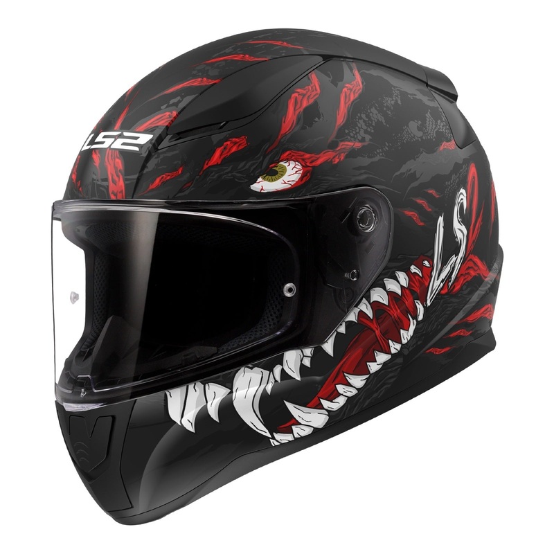 LS2 FF353 Rapid II Kaiju Helmets – Matte Black / Red / White 06