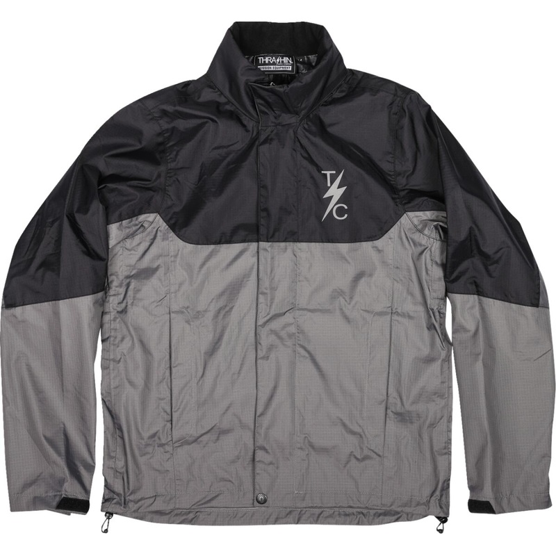 Mission Waterproof Windbreaker, Grey / Black – XL