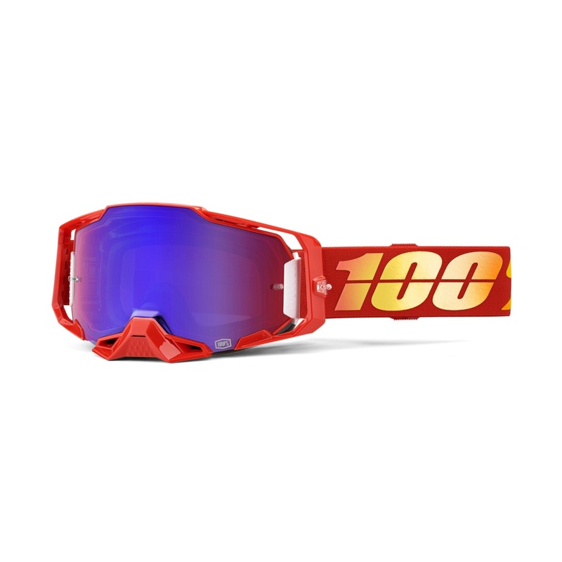 100% Armega Goggles Nuketown / Mirror Red/Blue Lens