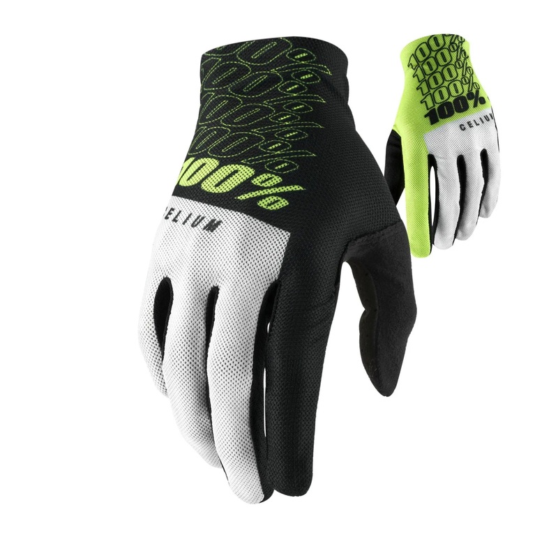 100% Celium Gloves Fluo Yellow
