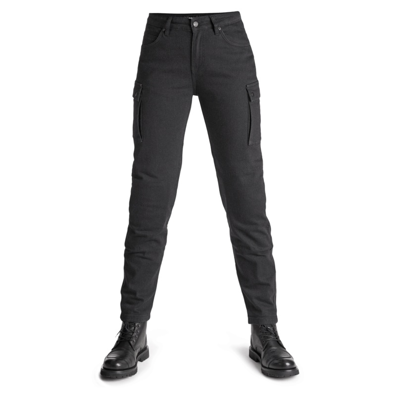 Pando Moto Mila Ladies Cargo Jeans Black