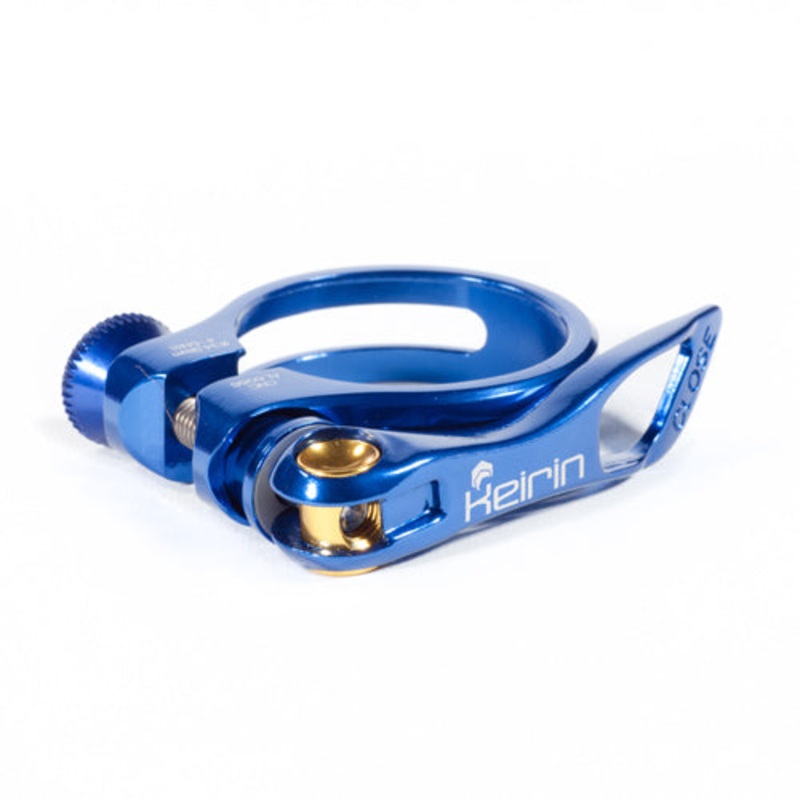 Seatpost Clamp Qr Keirin 34.9mm Blue Ti Bolt