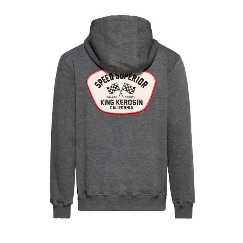 King Kerosin Speed King Zip Hoodie Steel Grey
