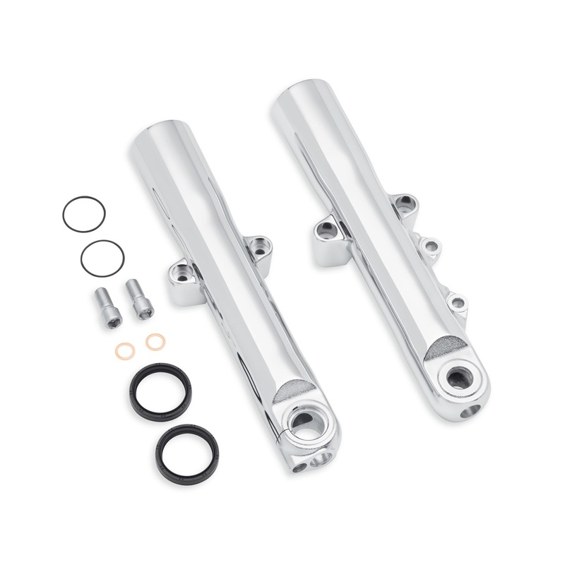 Harley Davidson 45500402 Chrome Lower Fork Sliders KIT,FORK CMPNT,CHROME SLIDERS