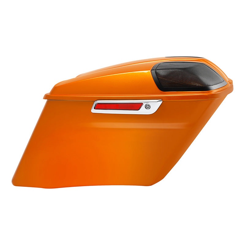 HR3 Amber Whiskey 2014SG CVO Stretched Saddlebags with Speaker Lids For 14-23 Harley Touring