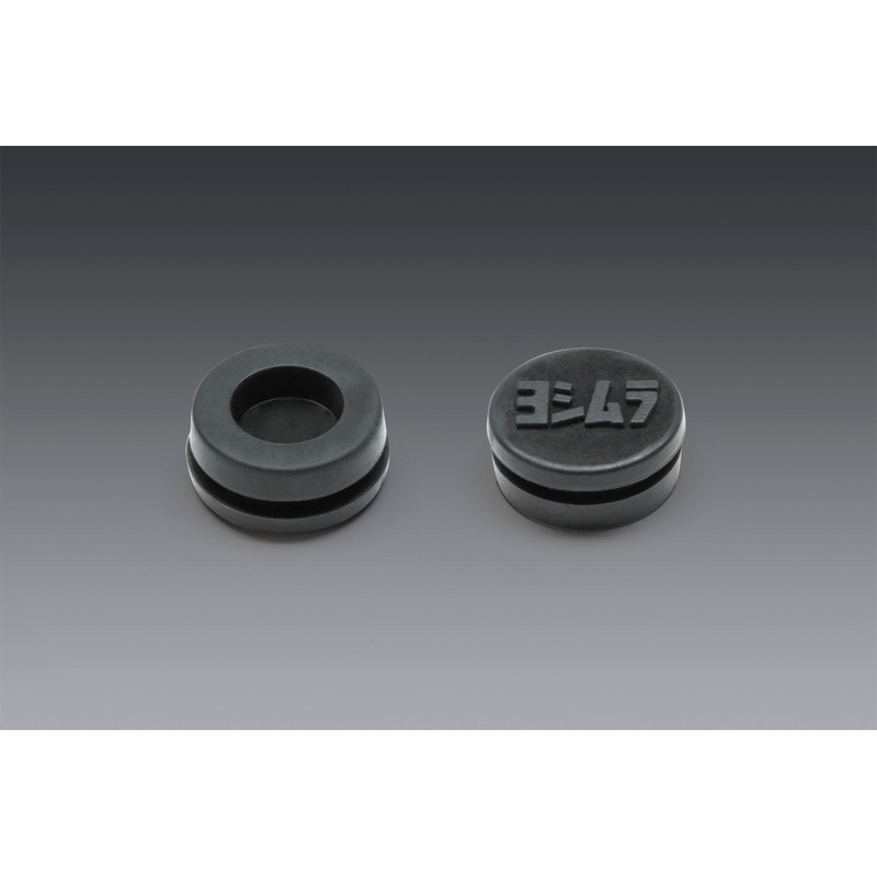 RUBBER GROMMET WITH LOGO TO COVER END-CAP INSERT HOLE FOR MOST MUFFLERS