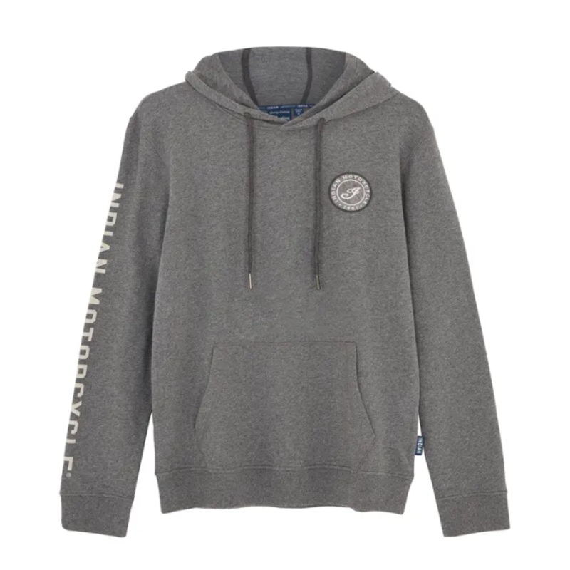 Men’s I Script Patch Hoodie, Gray