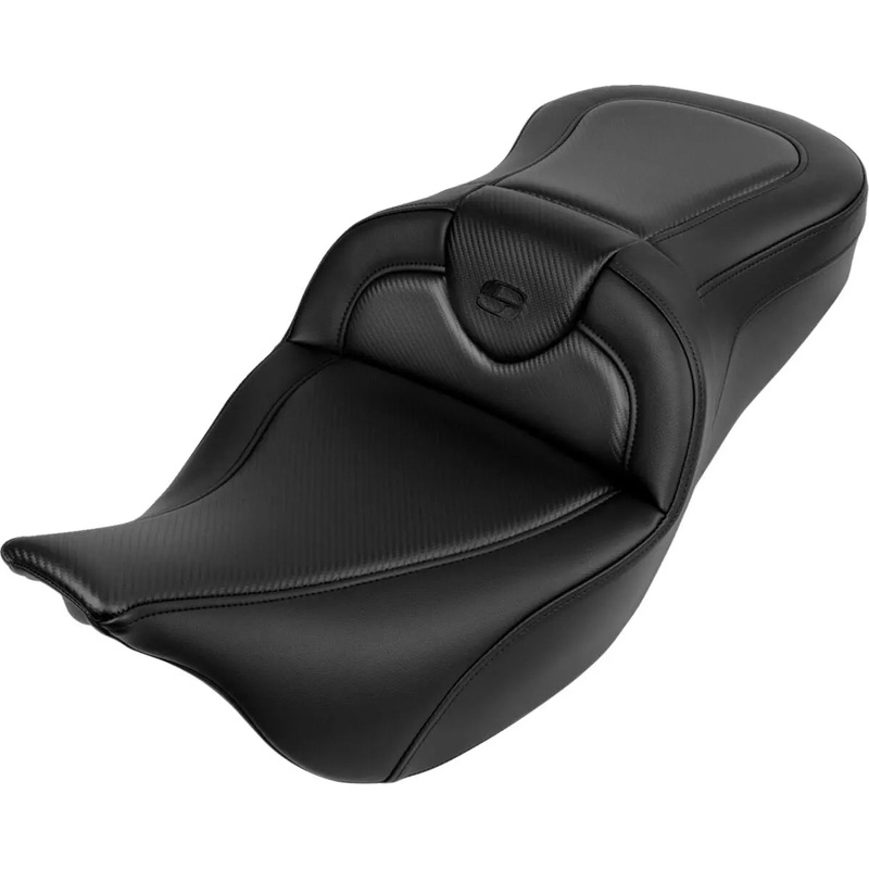 Saddlemen Roadsofa Standard Reach Black Stitching Carbon Fiber Seat Black