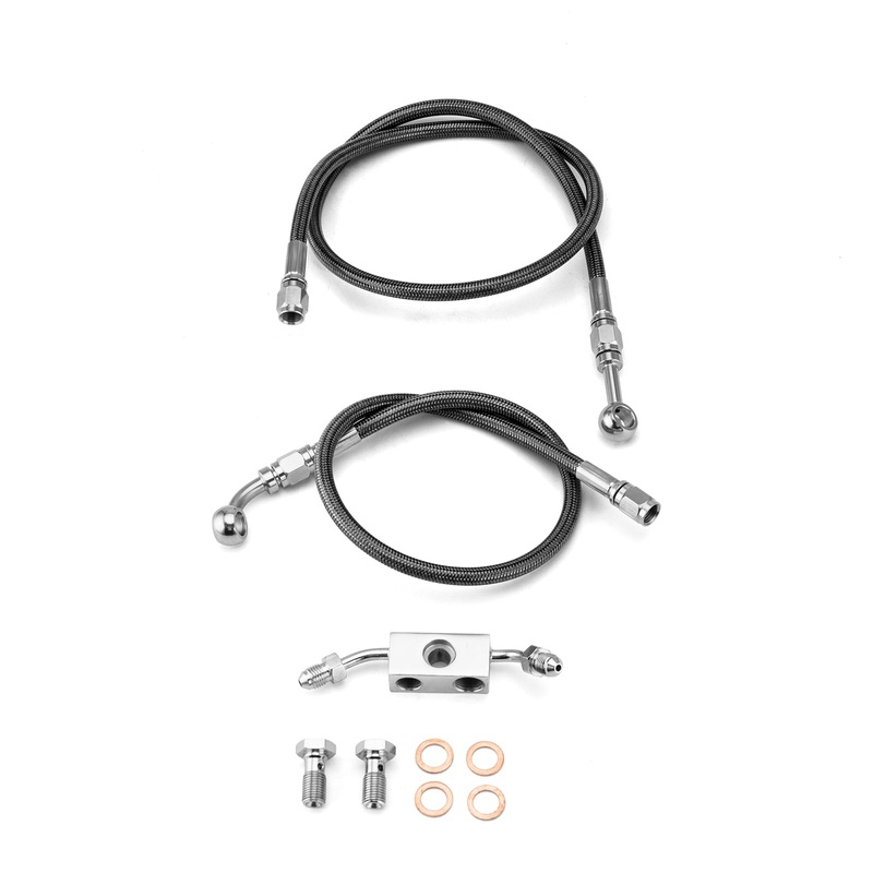 2012-2023 Harley Sportster XL883 XL1200 w/ ABS Extended Length ABS Hydraulic Front Brake Line Kit (for 12″-14″ Handlebar)