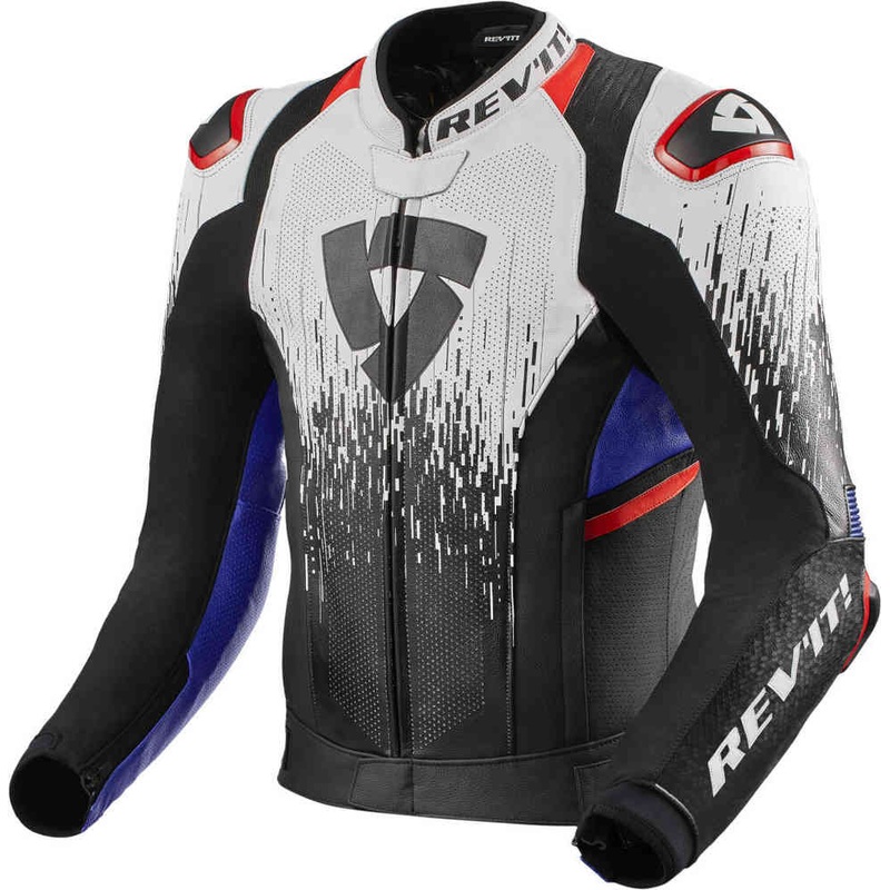 Revit Quantum 2 Pro Air Leather Jacket White / Blue / Black
