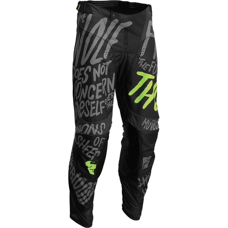 Thor Pulse Counting Sheep Youth Textile Trouser Charcoal / Fluo Green