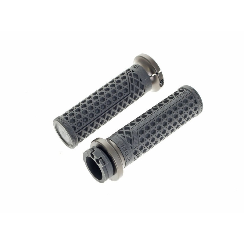Vans Signature Lock-On Handgrips – Graphite/Gun Metal. Fits H-D with Throttle Cable.