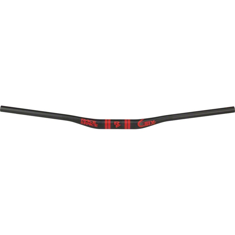 RaceFace SIXC Carbon Handlebars – 35mm Diameter – 820mm Wide – 20mm Rise – Black/Red
