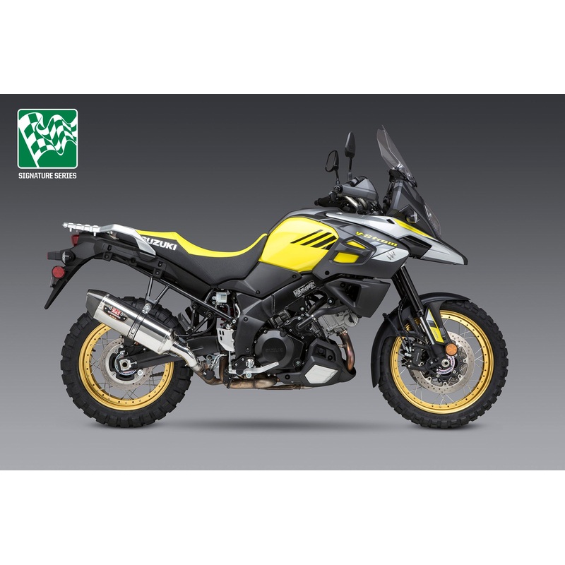 V-STROM 1000 14-19 R-77 Stainless Slip-On Exhaust, w/ Stainless Muffler