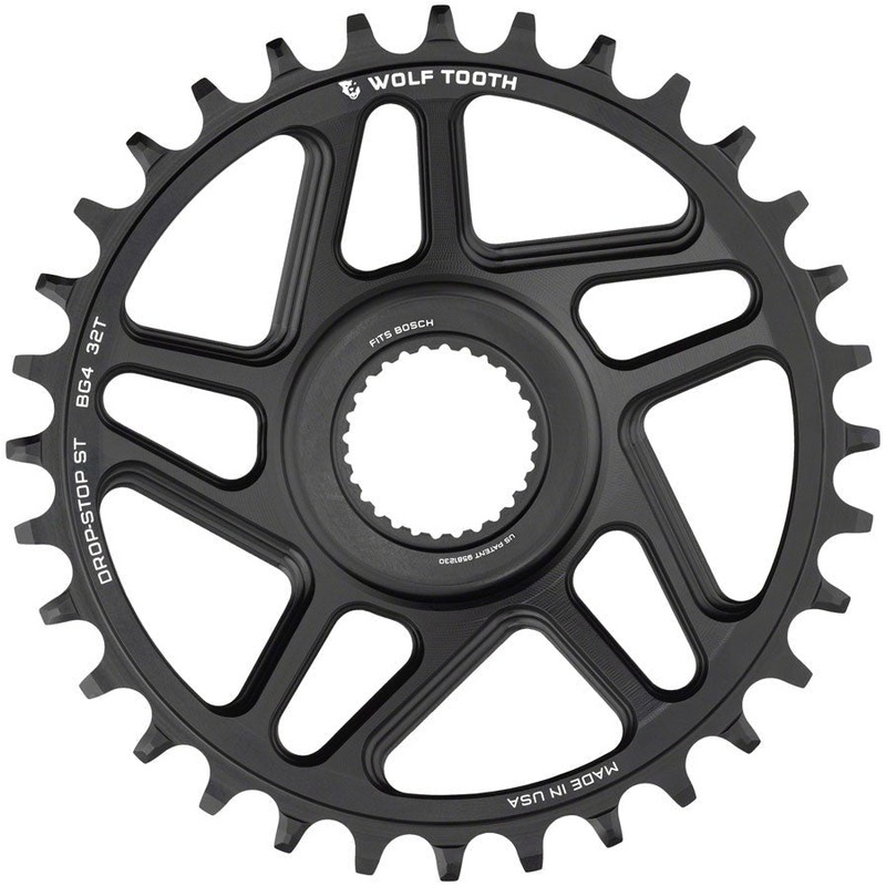 Wolf Tooth Bosch Gen 4 Direct Mount Chainring – Drop-Stop ST – 32T – Black