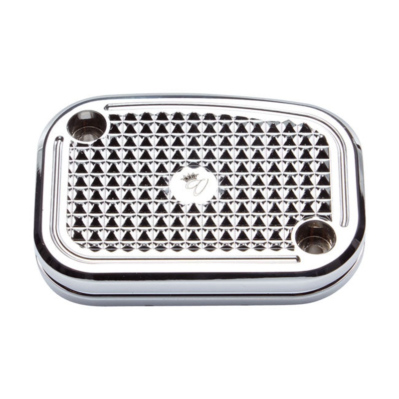 Vity”S Design, Diamond Handlebar Master Cylinder Cover. Chr.