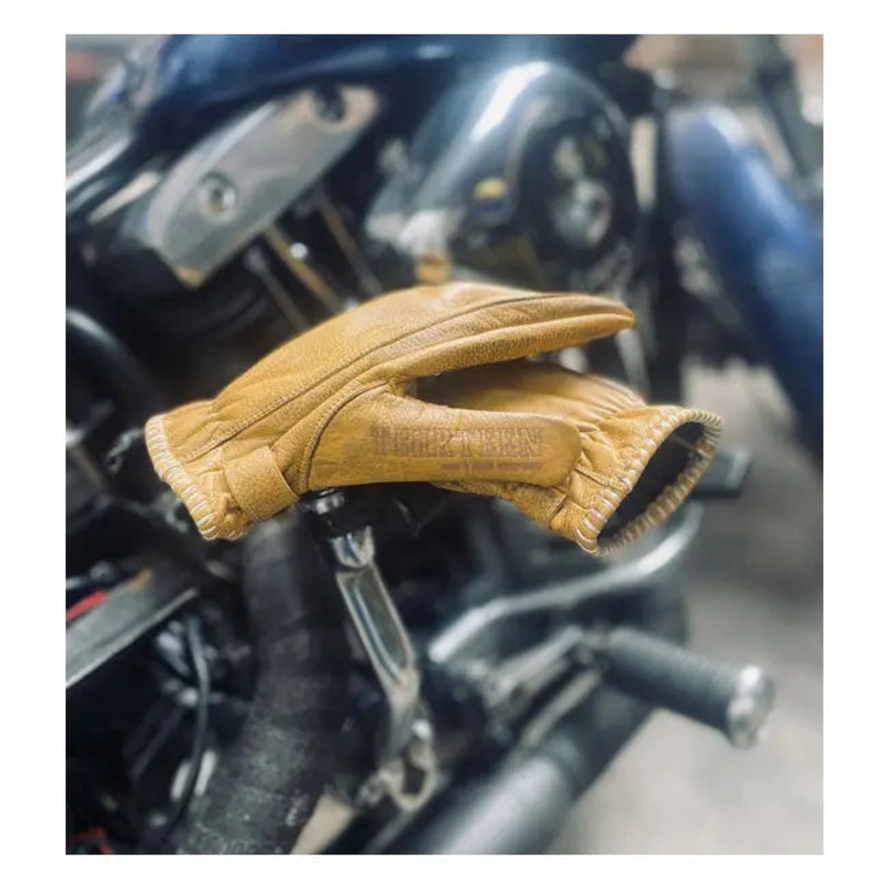 13 And A Half Magazine Loud Ride Leather Gloves Yellow