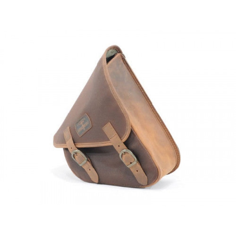 Longride Waxed Canvas Swing Arm Left Bag Brown CUS274WBRO – 7.6 Liters